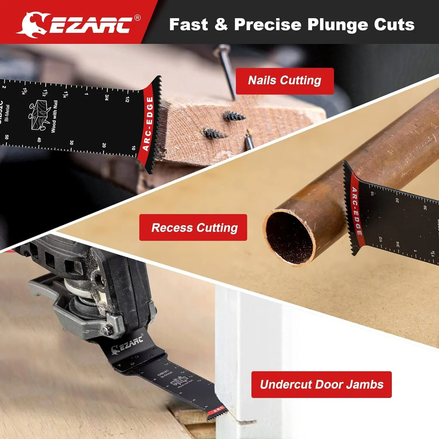 1-1/4 in. Arc Edge Bi-Mteal Oscillating Multitool Blades For General Purpose,OlB33C