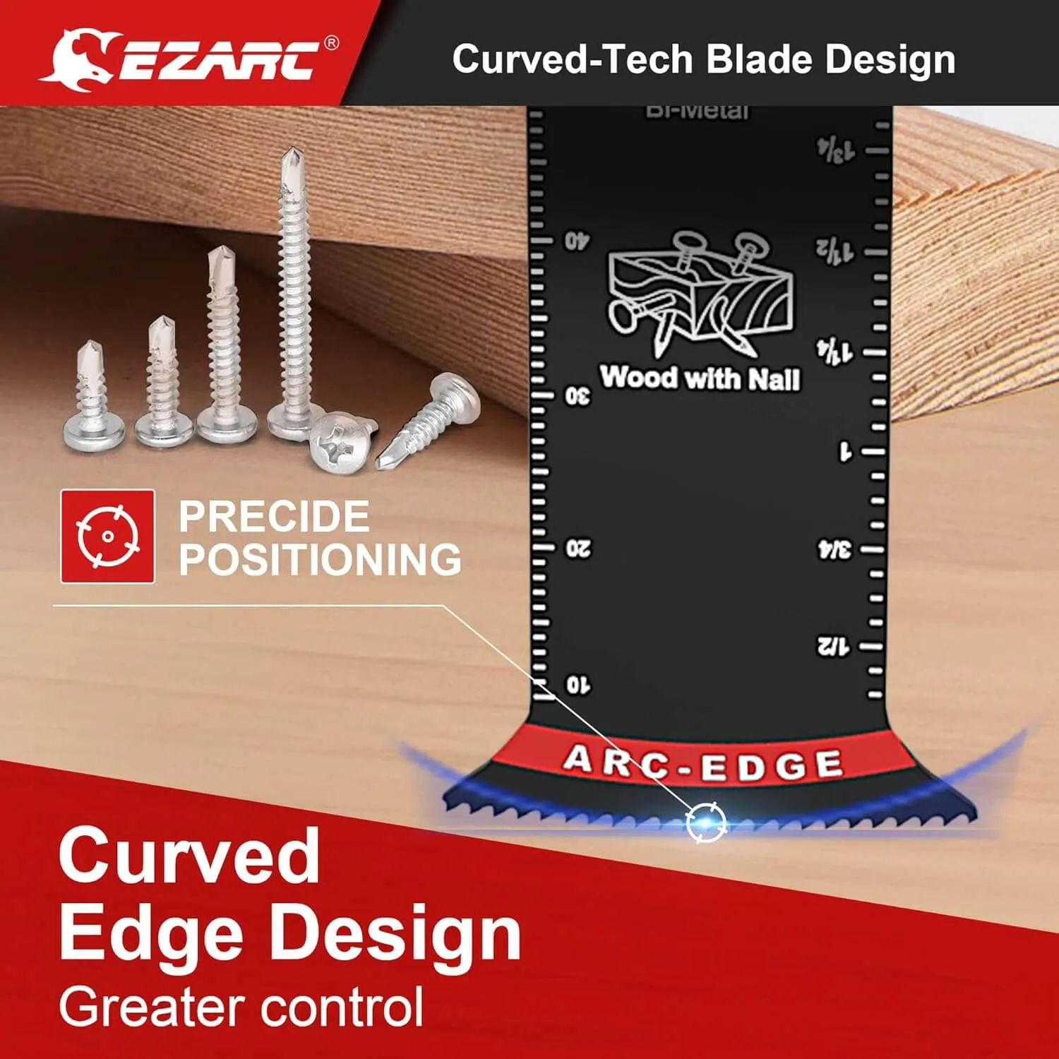 1-1/4 in. Arc Edge Bi-Mteal Oscillating Multitool Blades For General Purpose,OlB33C