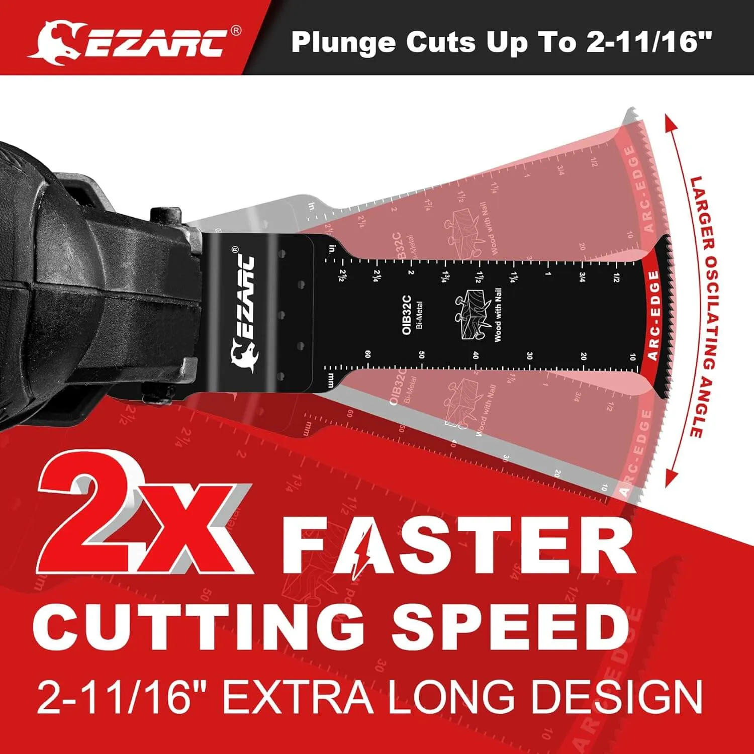 1-1/4 in. Arc Edge Bi-Mteal Oscillating Multitool Blades For General Purpose,OlB33C
