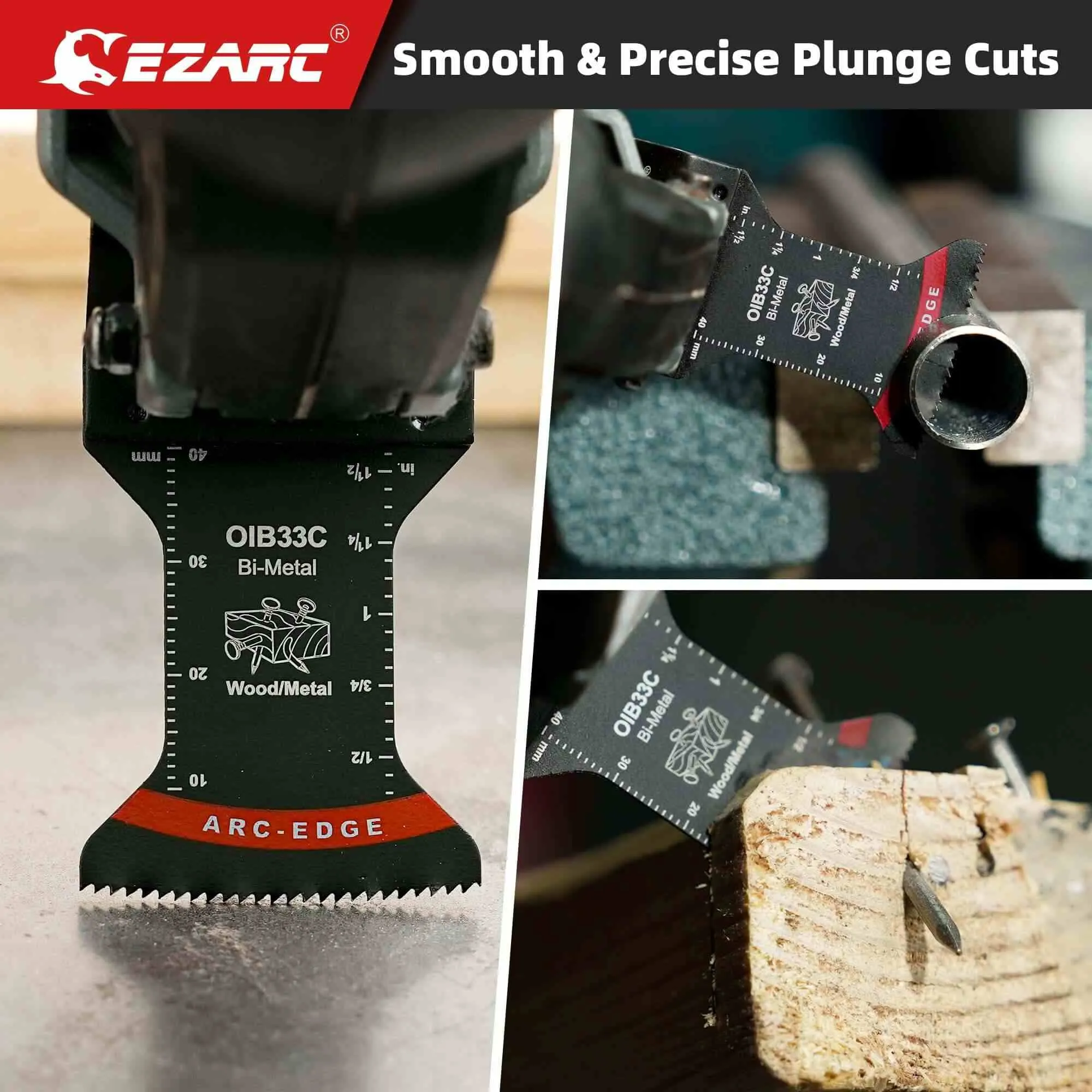 1-1/4 in. Arc Edge Bi-Mteal Oscillating Multitool Blades For General Purpose,OlB33C