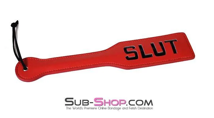 1836LT-SIS      Sissy Red SLUT Paddle