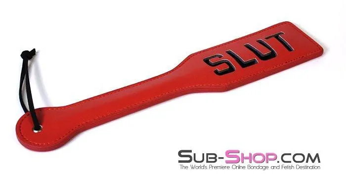 1836LT-SIS      Sissy Red SLUT Paddle