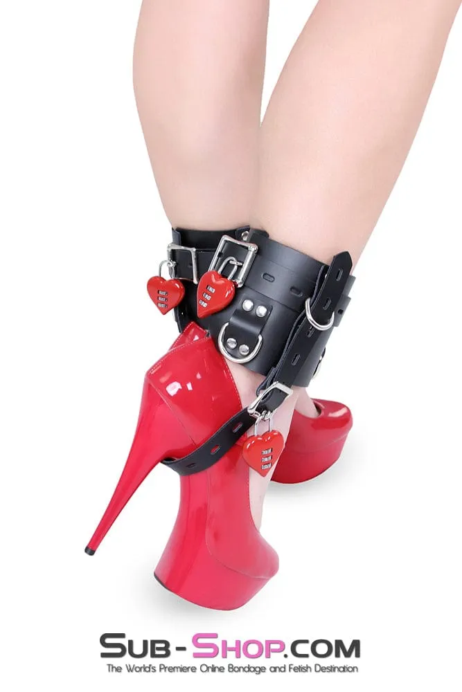 3427M      Red Heart Combination Bondage Gear Lock