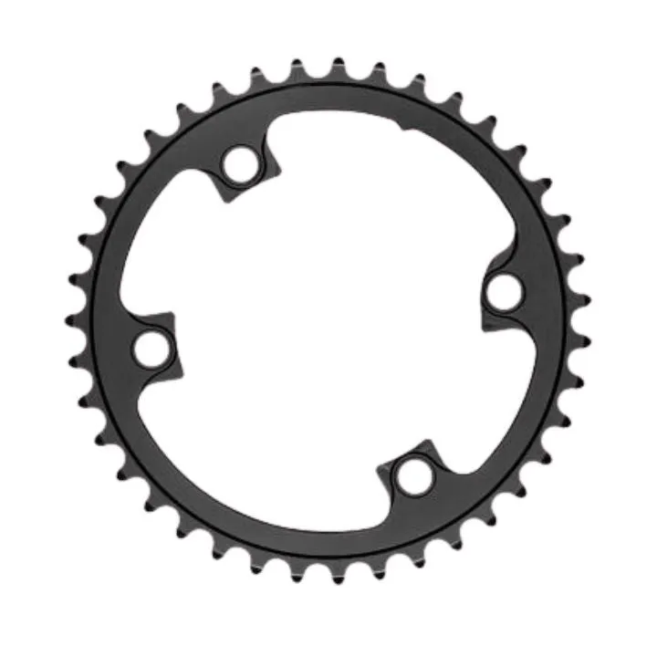 Absolute Black Round Road Chainring 2X 110/4 Shimano 9100