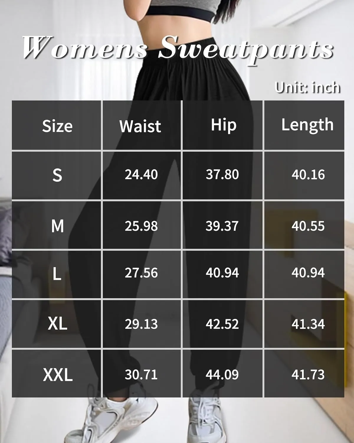 ASIMOON Womens Pants Lightweight Loose Casual Joggers Comfy Stretch Yoga Running Workout Lounge Pants with Pockets