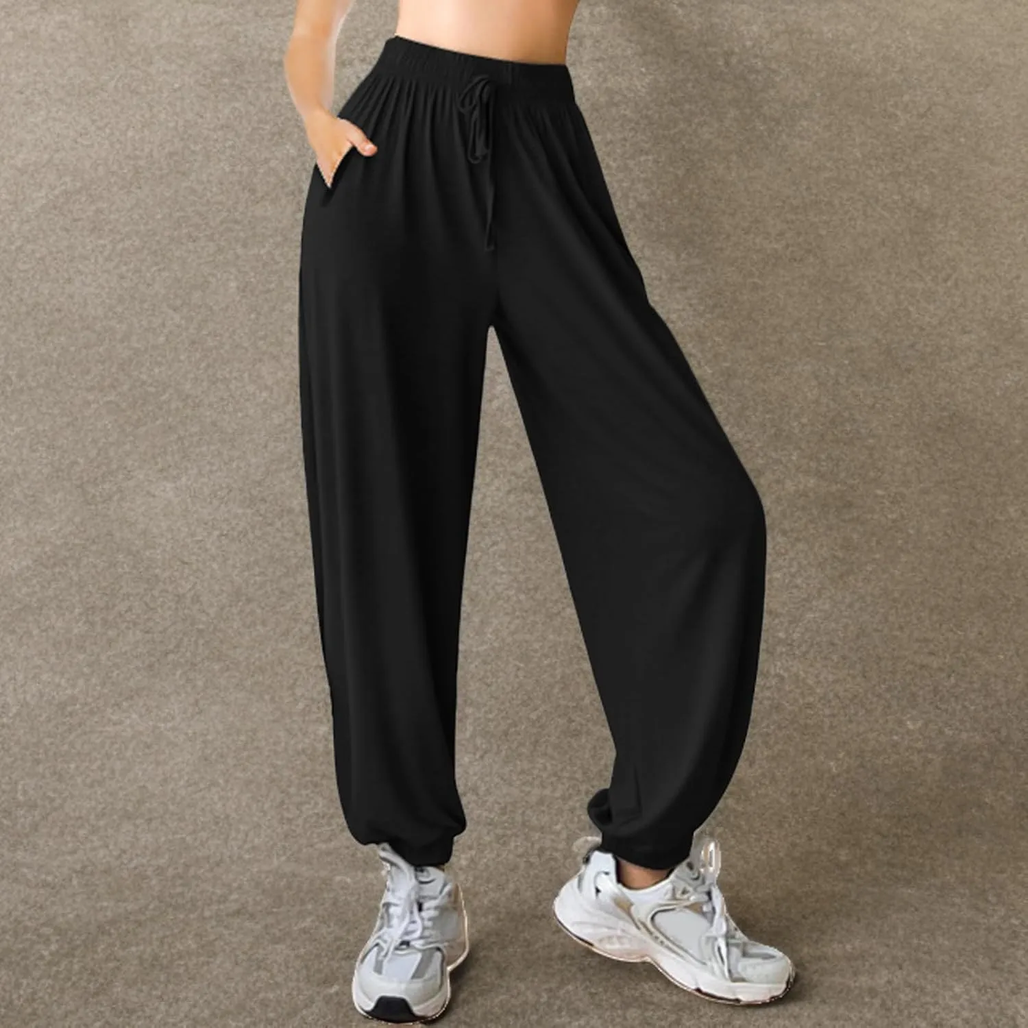 ASIMOON Womens Pants Lightweight Loose Casual Joggers Comfy Stretch Yoga Running Workout Lounge Pants with Pockets
