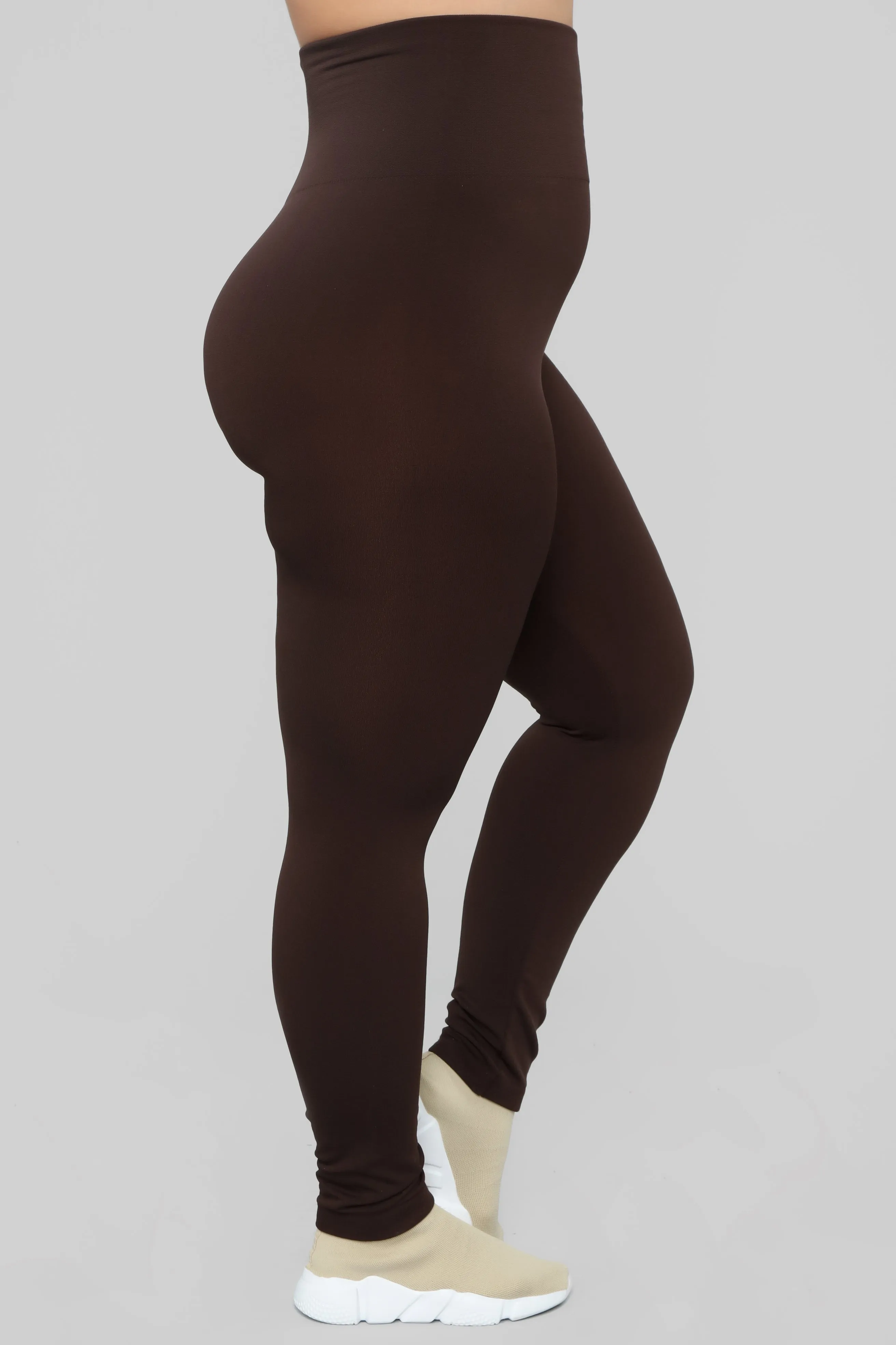 Basically It High Rise Leggings - Chocolate