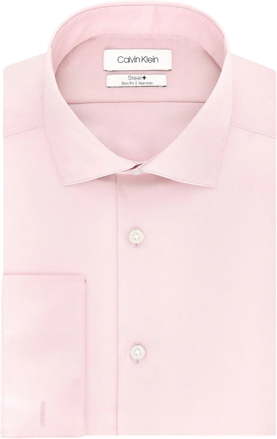 Calvin Klein Men's Slim Fit Non Iron Solid French Cuff Dress Shirt - Amazon Exclusive