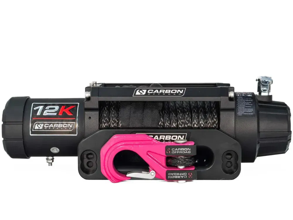 Carbon 12K Winch with Black Synthetic Rope