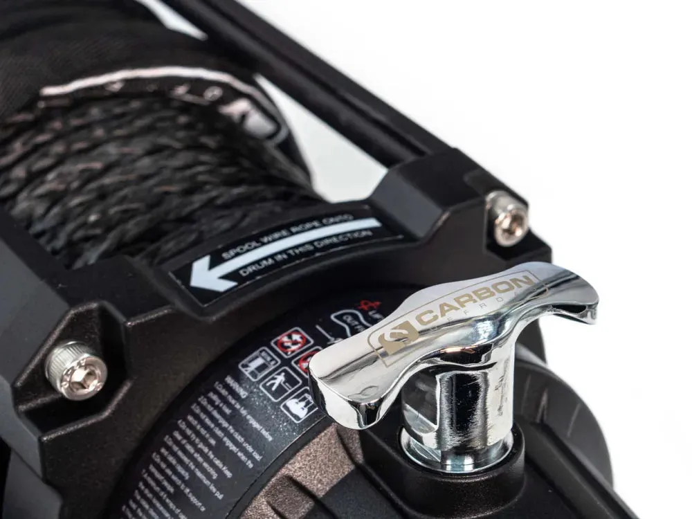 Carbon 12K Winch with Black Synthetic Rope