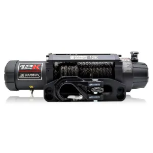 Carbon 12K Winch with Black Synthetic Rope