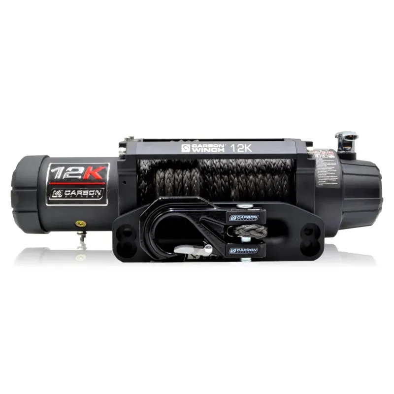 Carbon 12K Winch with Black Synthetic Rope
