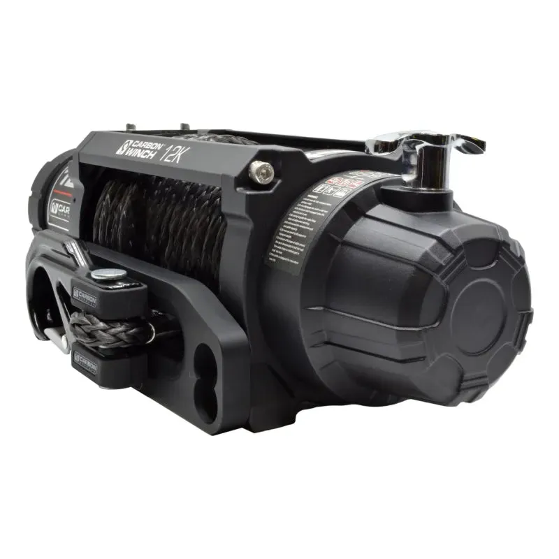 Carbon 12K Winch with Black Synthetic Rope