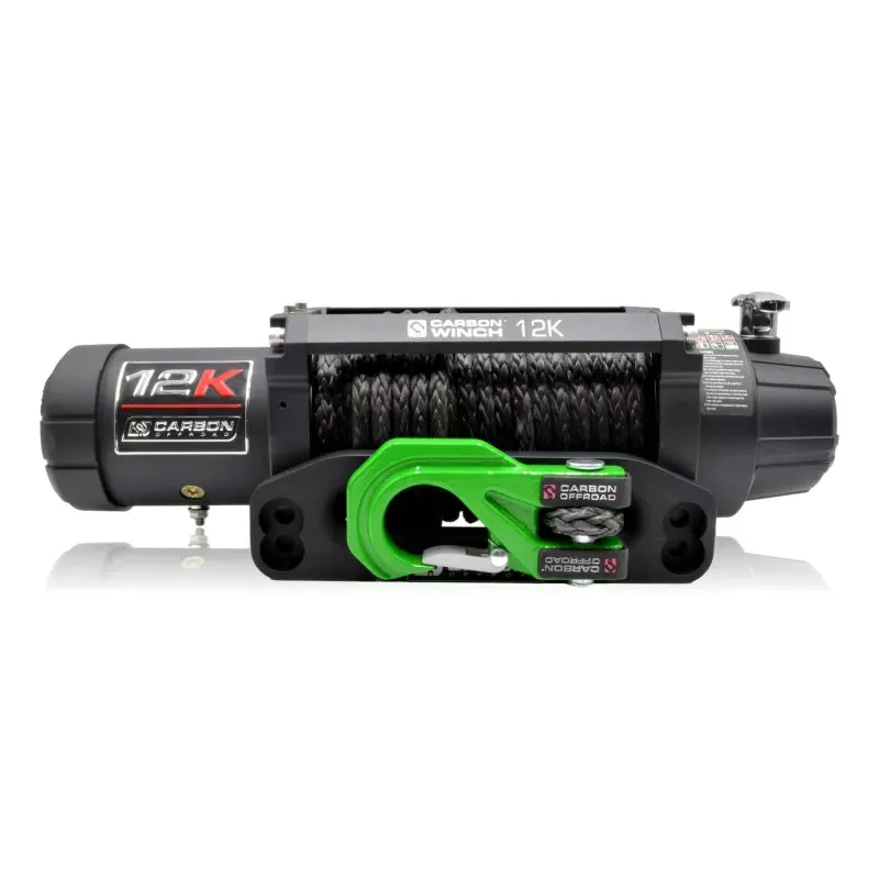Carbon 12K Winch with Black Synthetic Rope