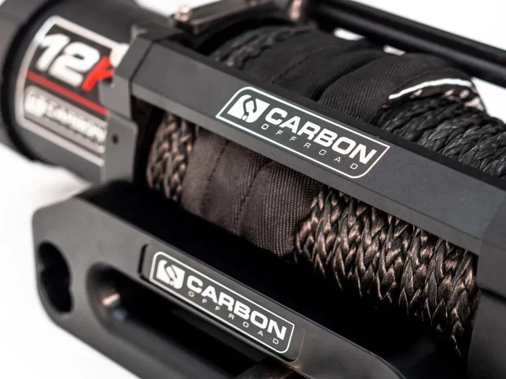 Carbon 12K Winch with Black Synthetic Rope