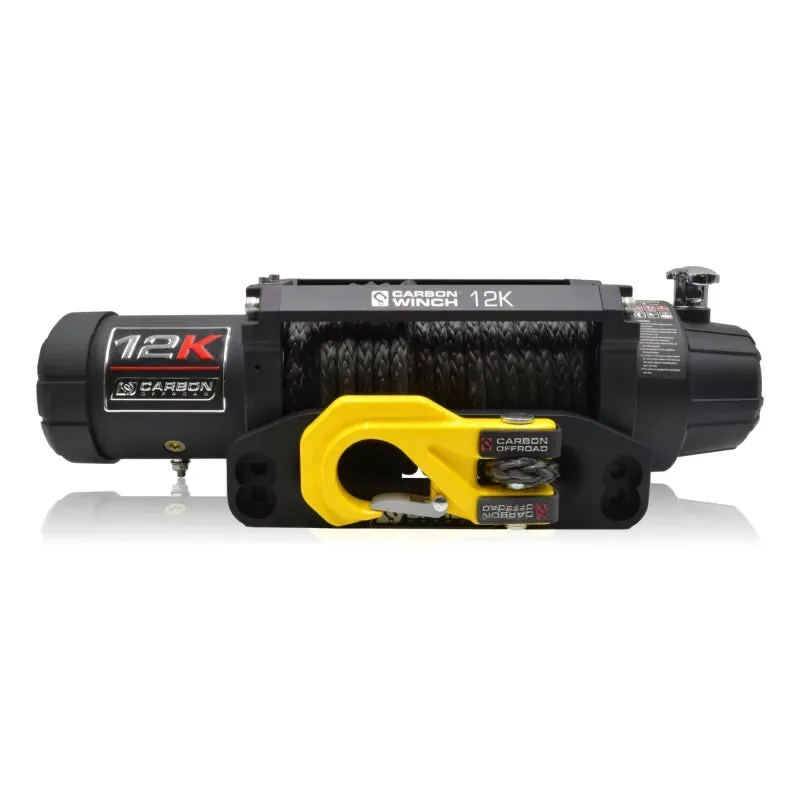 Carbon 12K Winch with Black Synthetic Rope