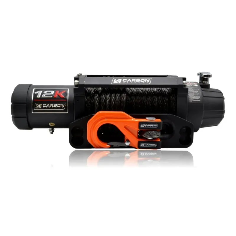 Carbon 12K Winch with Black Synthetic Rope
