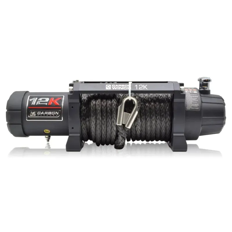 Carbon 12K Winch with Black Synthetic Rope