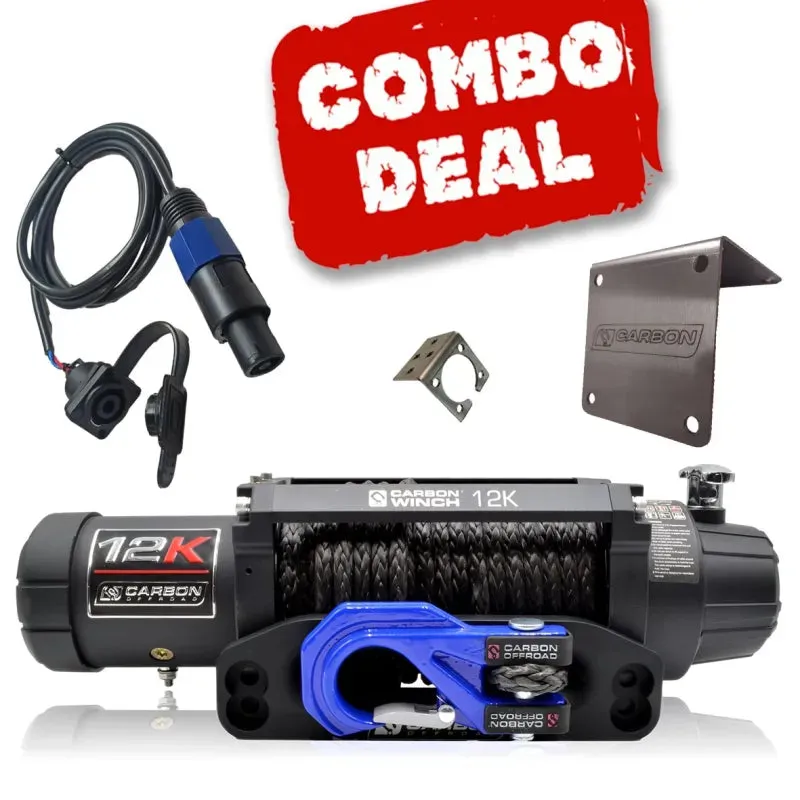 Carbon Offroad 12K 12000lb Winch V3 Installation Bundle Kit