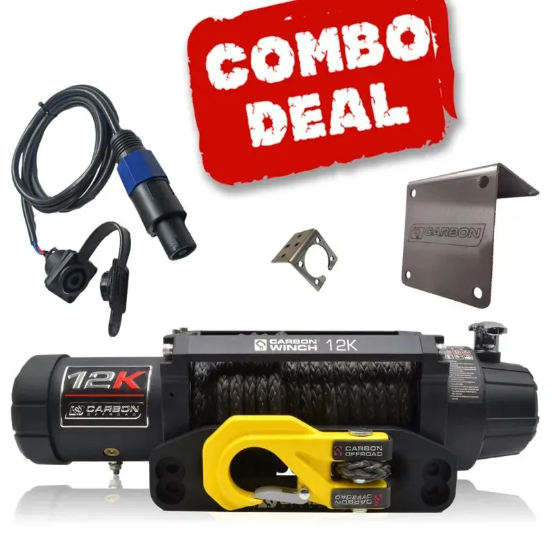 Carbon Offroad 12K 12000lb Winch V3 Installation Bundle Kit