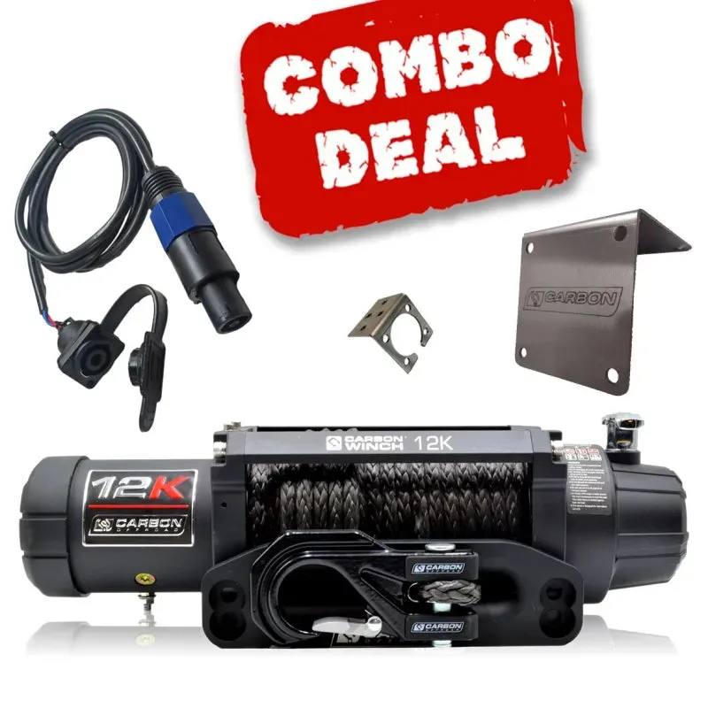 Carbon Offroad 12K 12000lb Winch V3 Installation Bundle Kit