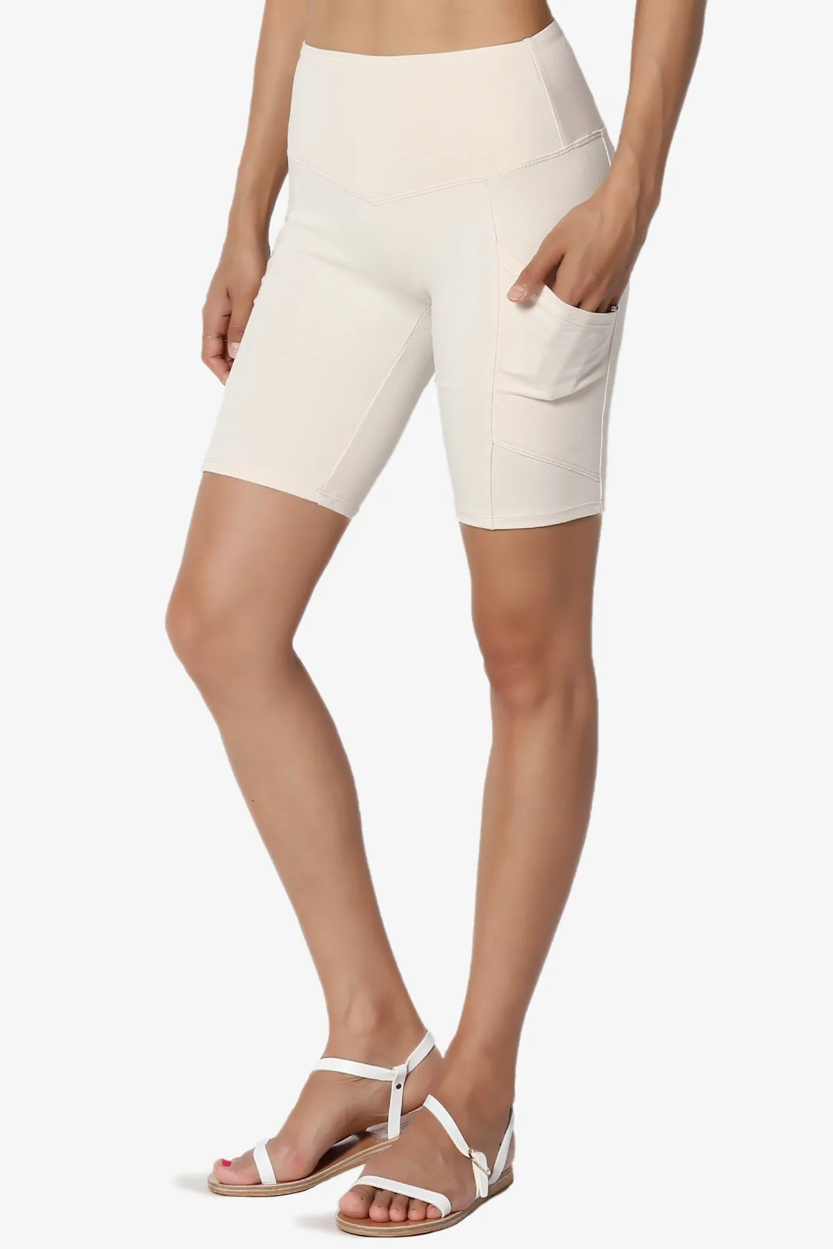 Catia Microfiber Pocket Biker Short Leggings