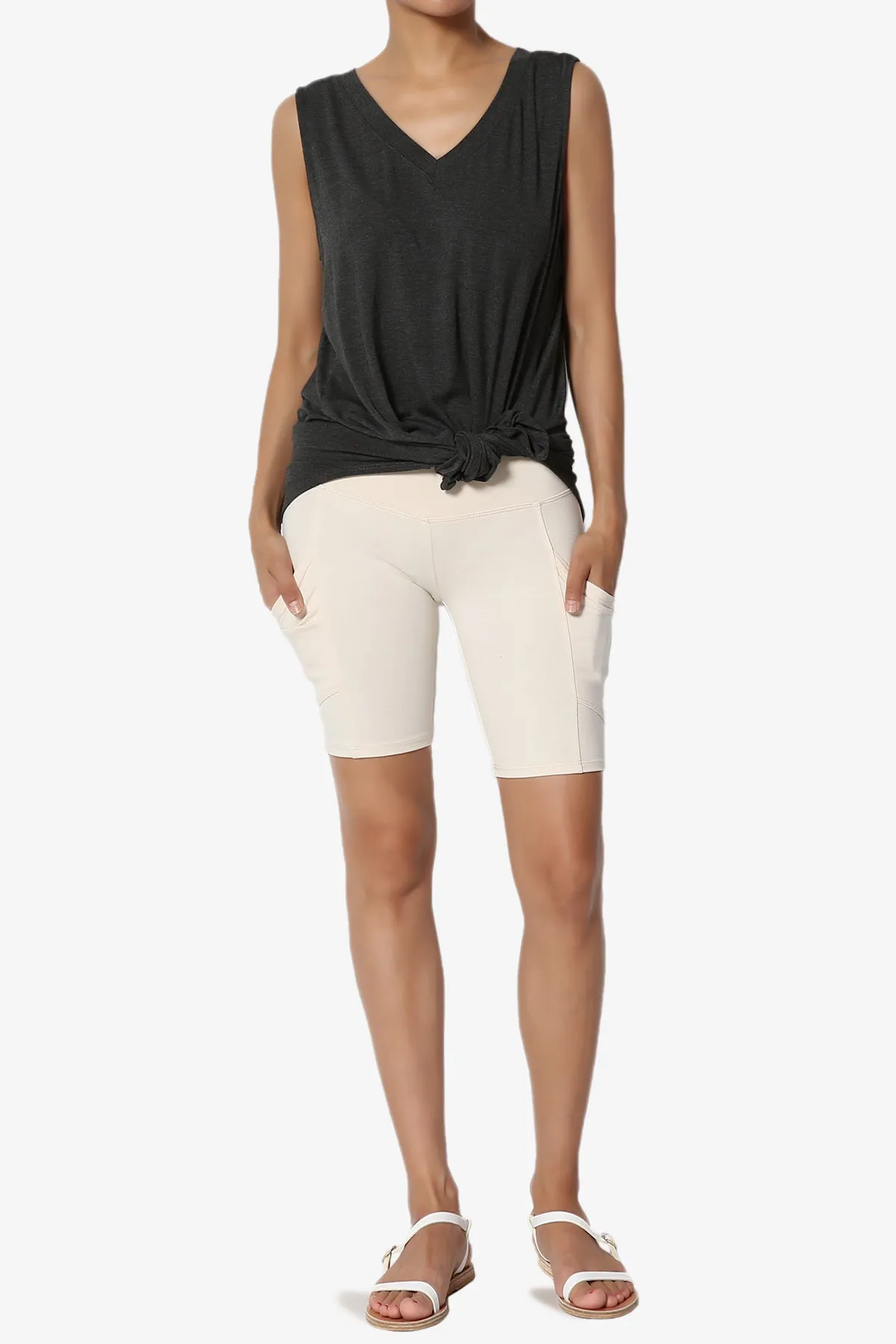 Catia Microfiber Pocket Biker Short Leggings