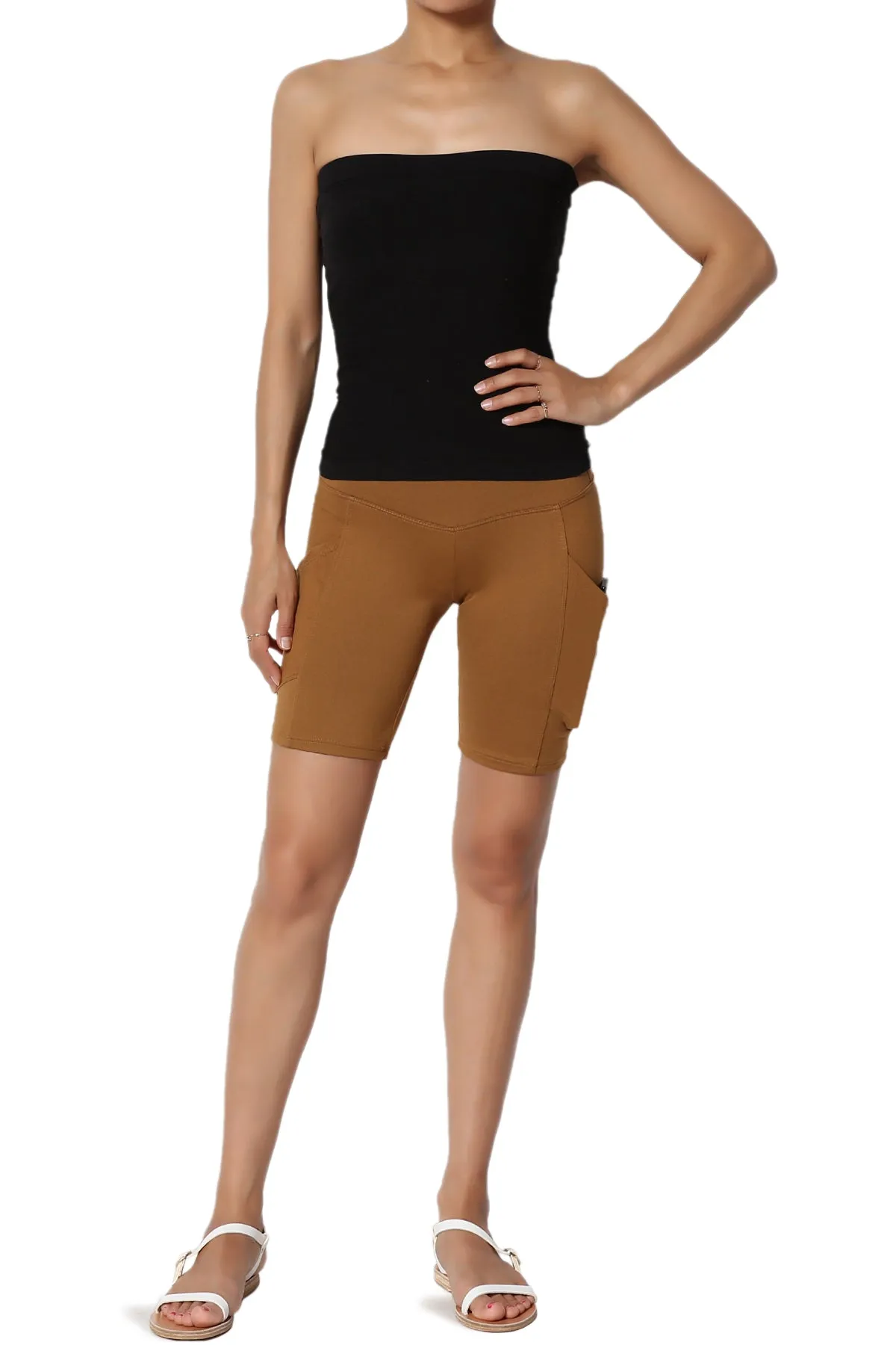 Catia Microfiber Pocket Biker Short Leggings