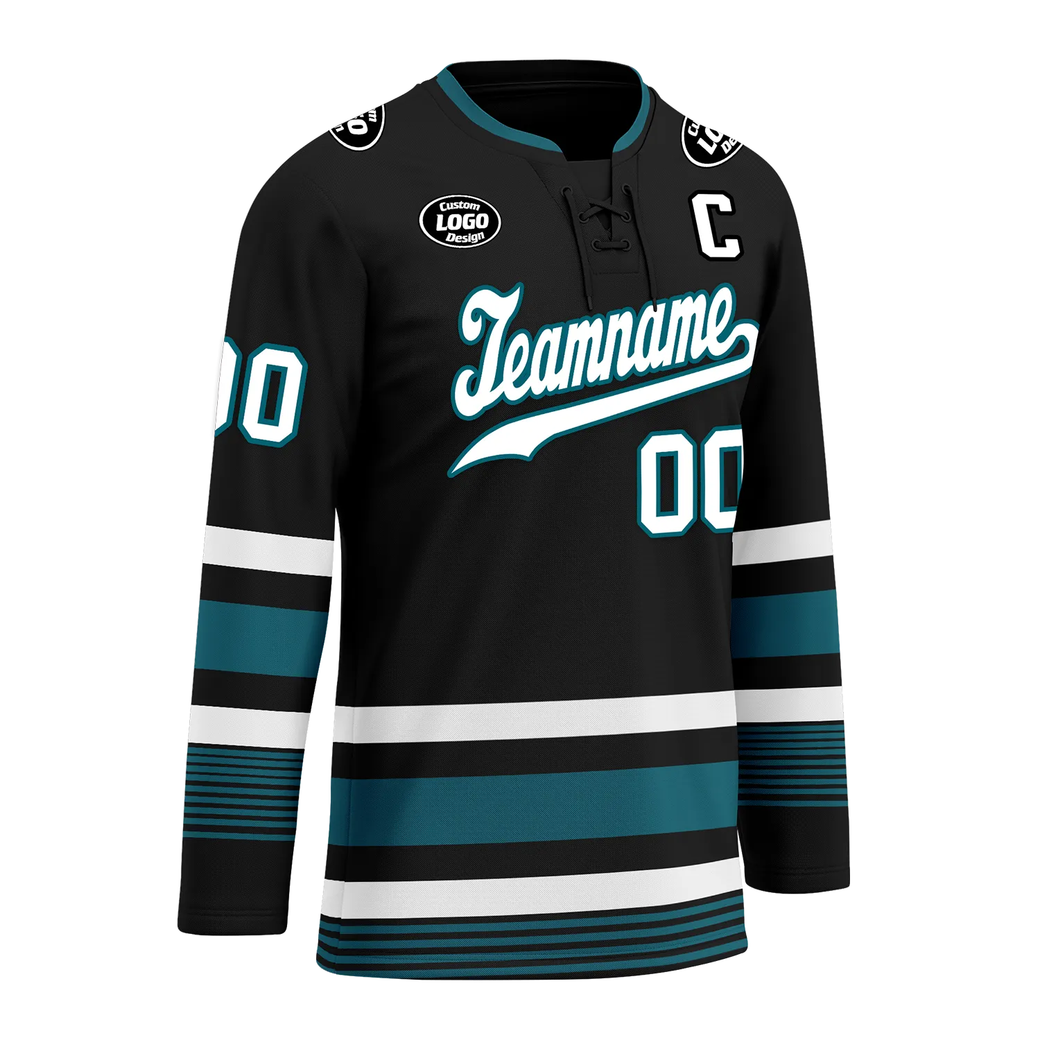 Custom Black Personalized Hockey Jersey HCKJ01-D0a70d0