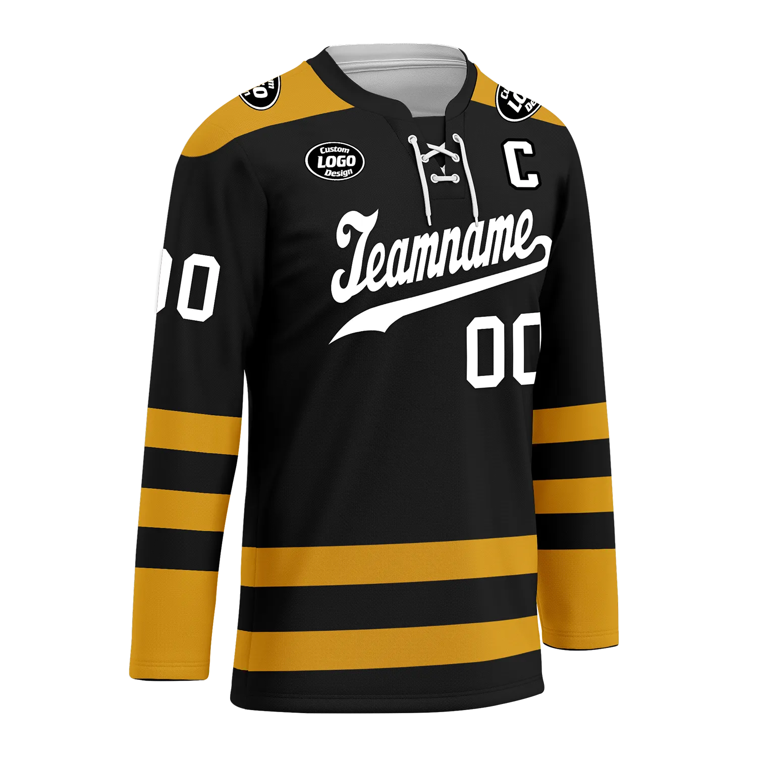 Custom Black Yellow Personalized Hockey Jersey HCKJ01-D0a70ee