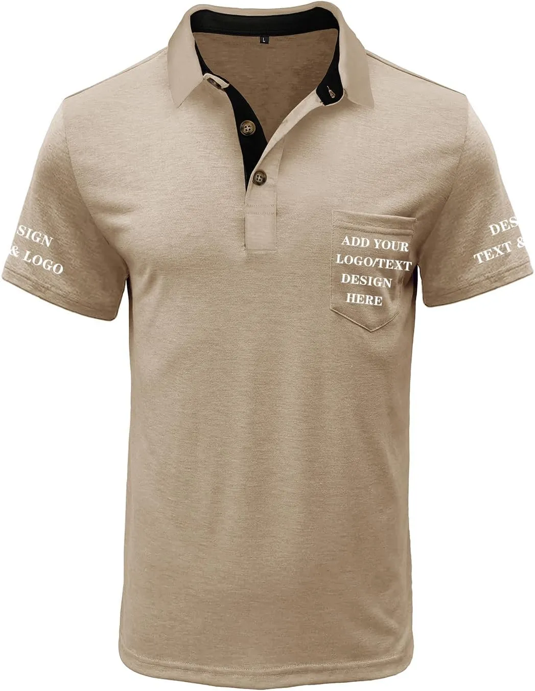 Custom Polo Shirts for Men Casual Short/Long Sleeve Personalized Tee Shirts Customized Golf T Shirt with Pockets