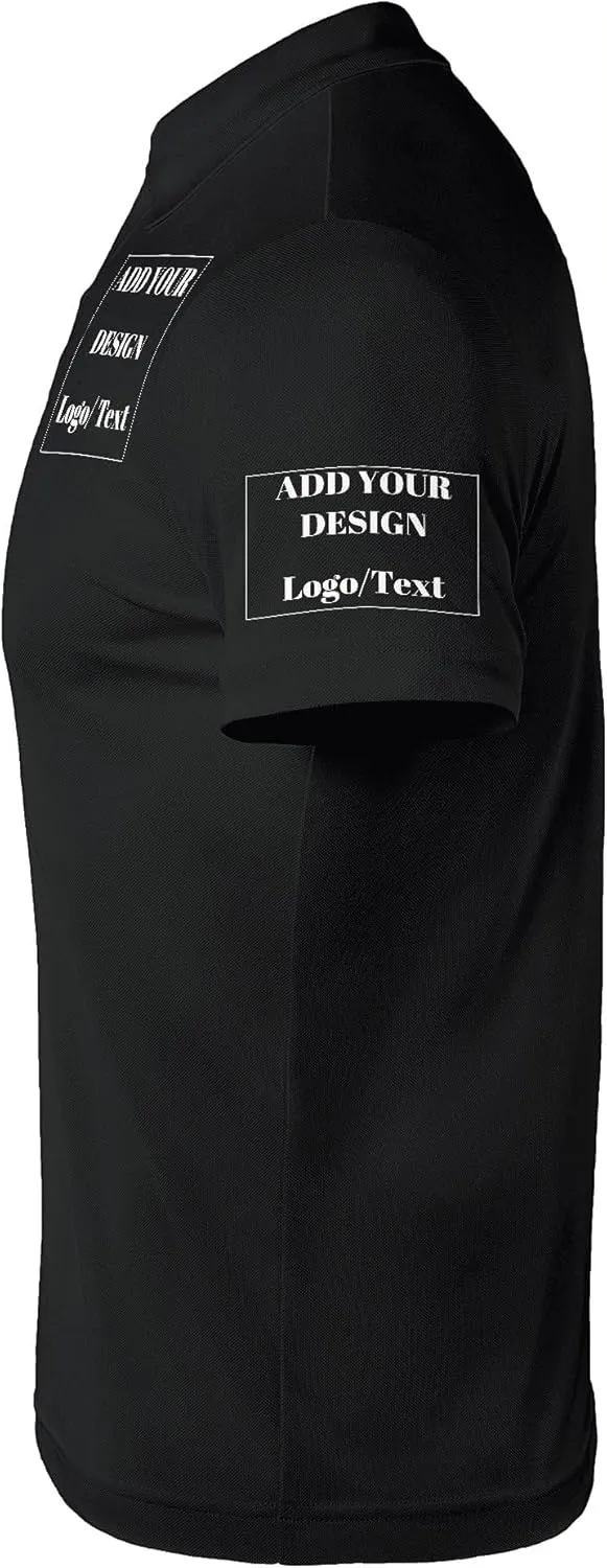 Custom Polo Shirts for Men Personalized Polo Shirt Slim Fit Design Your Own Logo & Text T-Shirts Print Golf Shirt