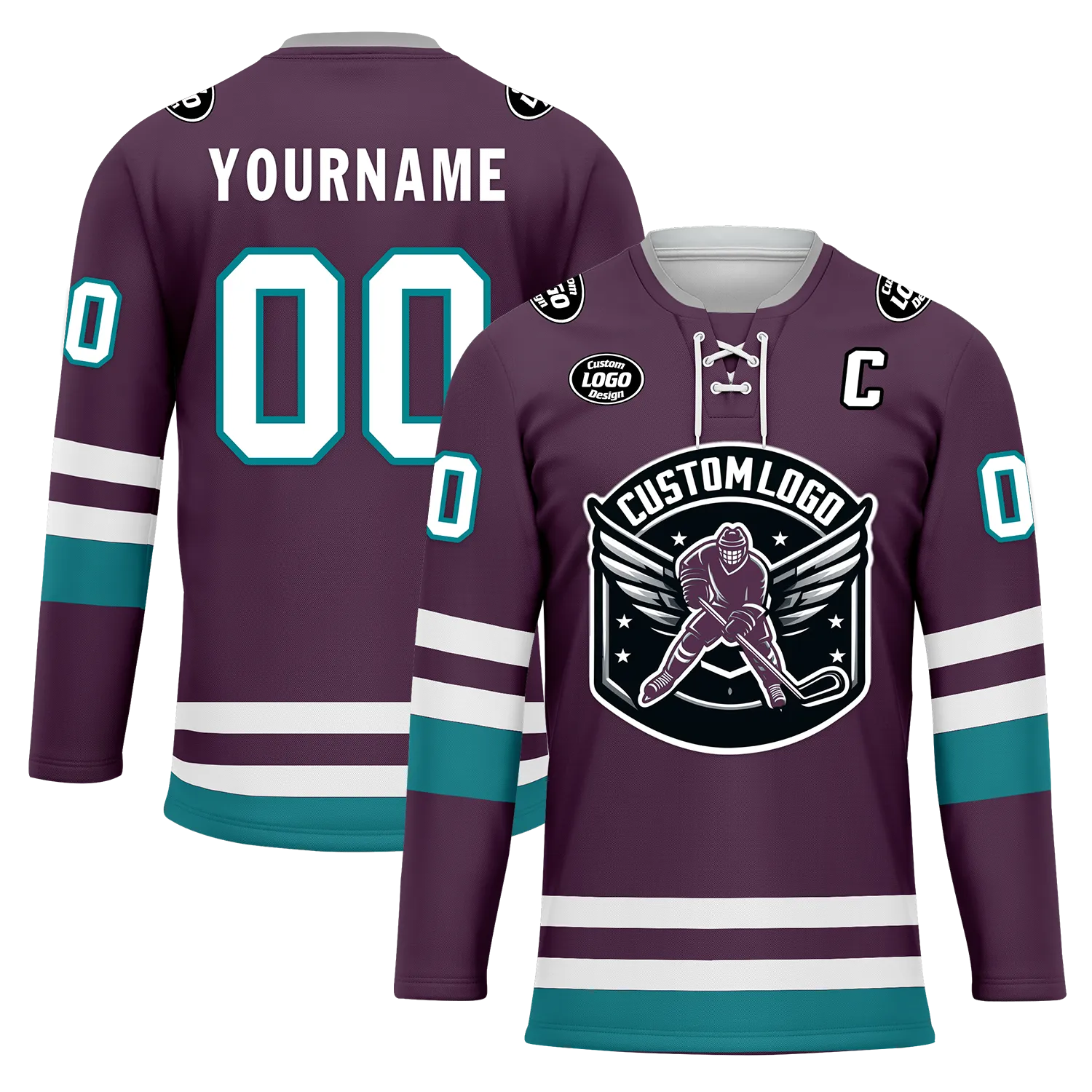 Custom Purple Personalized Hockey Jersey HCKJ01-D0a70d7