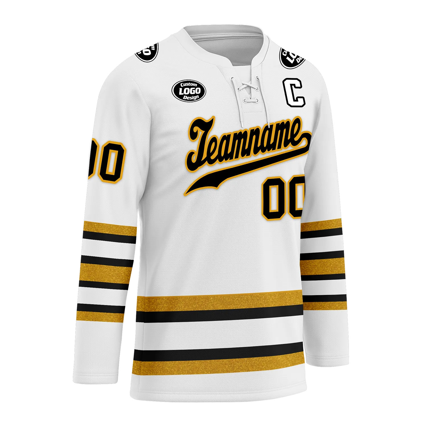 Custom White Yellow Personalized Hockey Jersey HCKJ01-D0a70ef