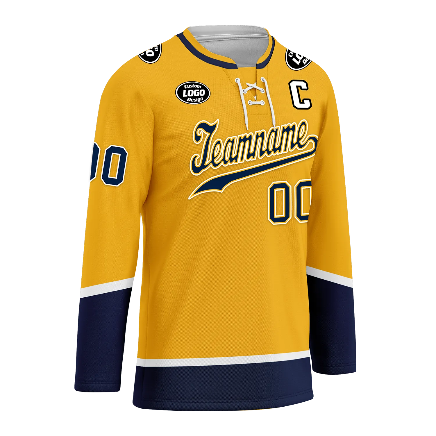 Custom Yellow Personalized Hockey Jersey HCKJ01-D0a70cb