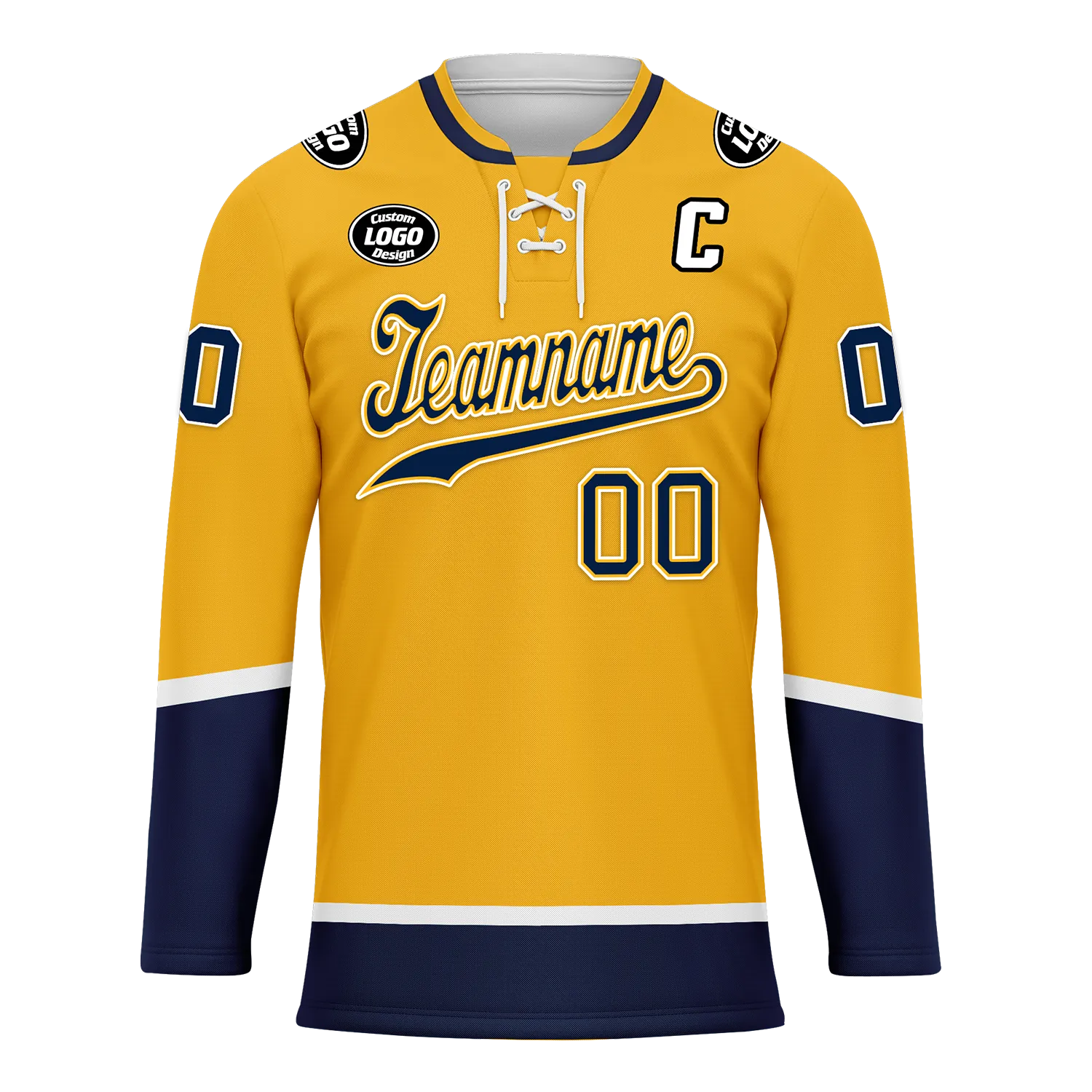 Custom Yellow Personalized Hockey Jersey HCKJ01-D0a70cb