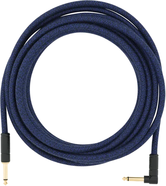 Fender 18.6' Angled Festival Instrument Cable Pure Hemp Blue Dream