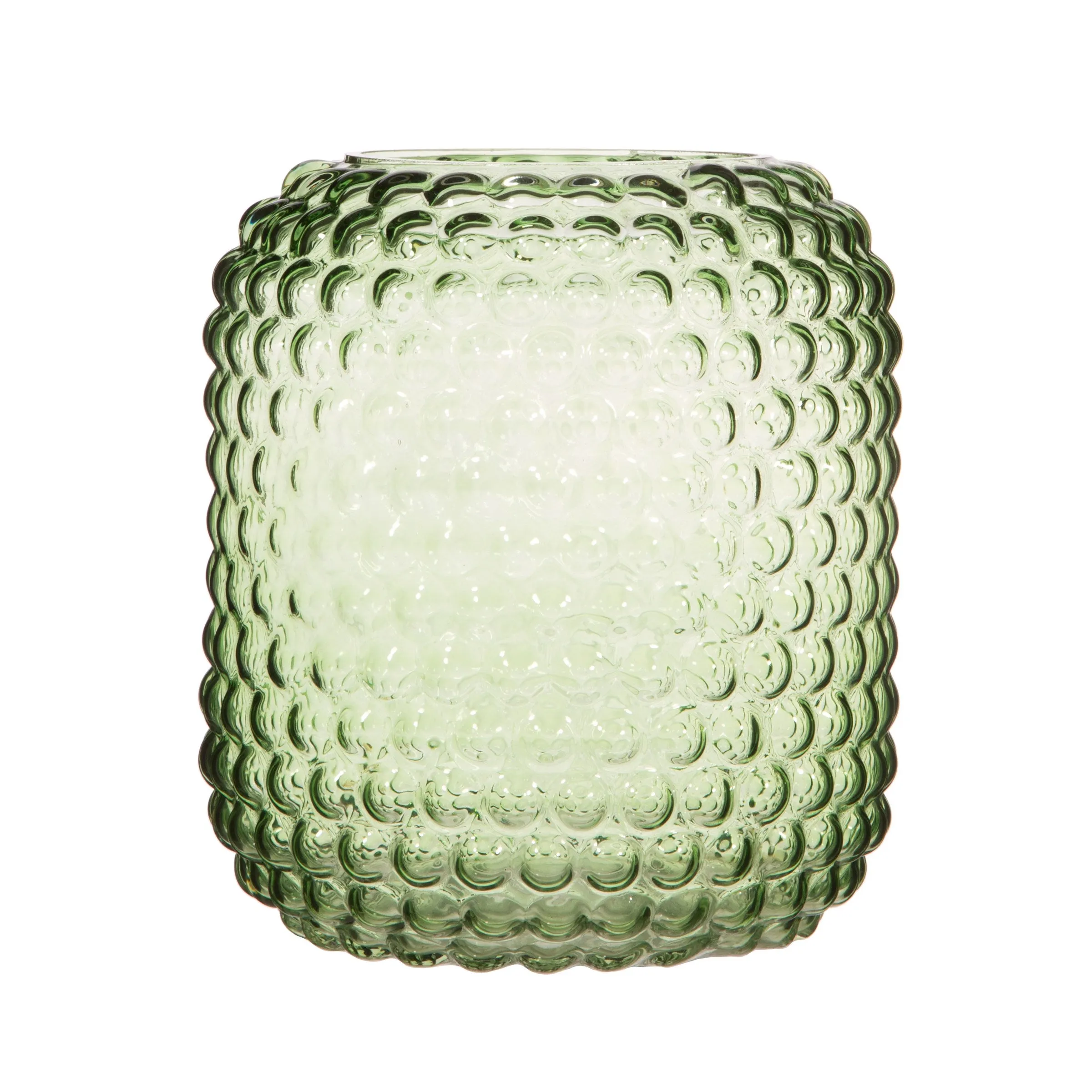 GLEE142 Green glass Bobble vase