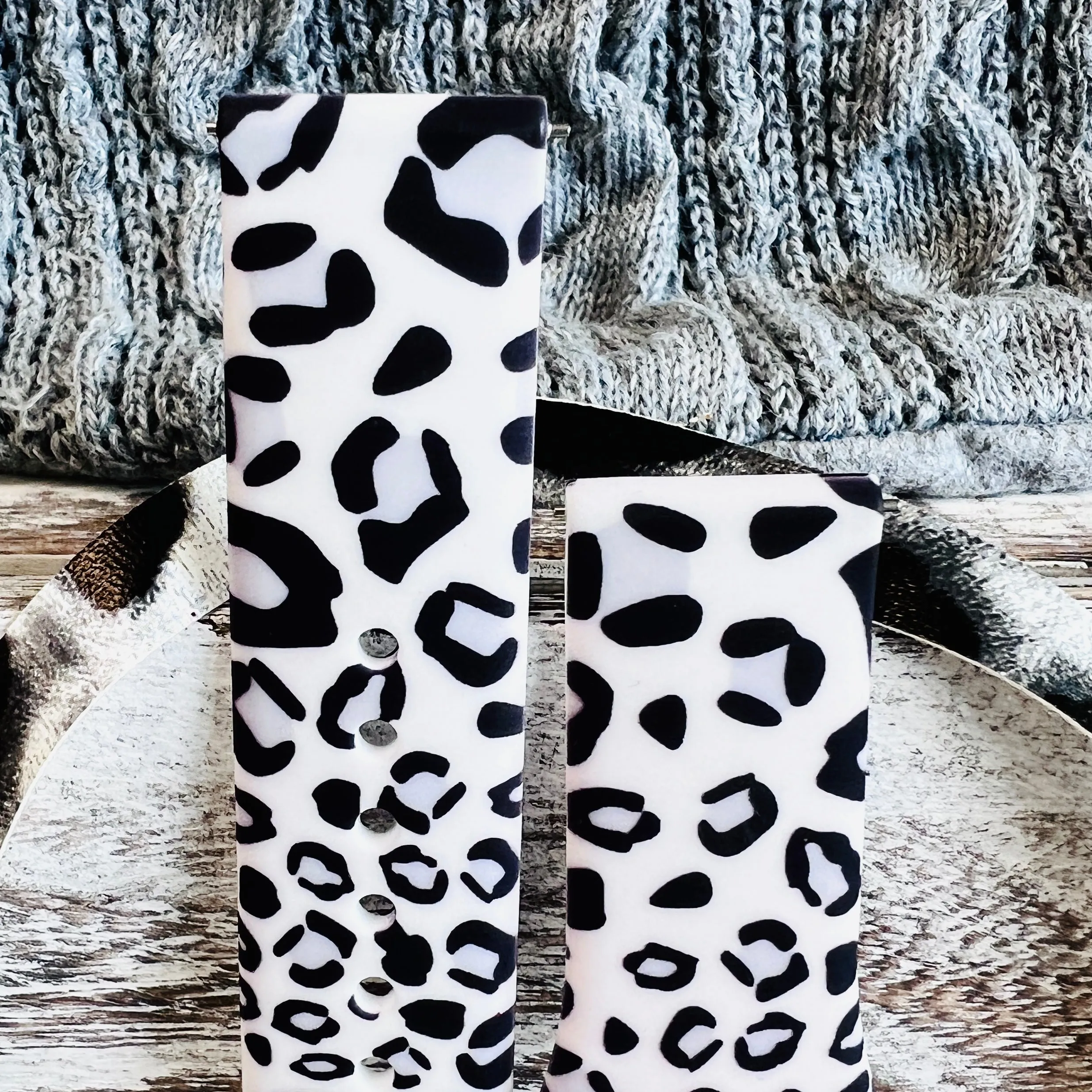 Gray Leopard Print Silicone Band For Samsung Watch