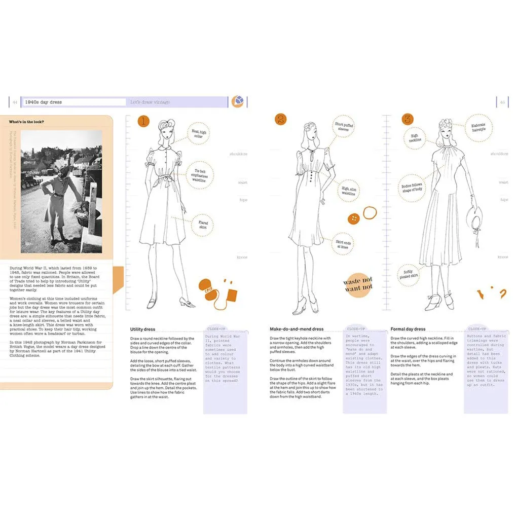 How To Draw Vintage Fashion: Tips Fm Top