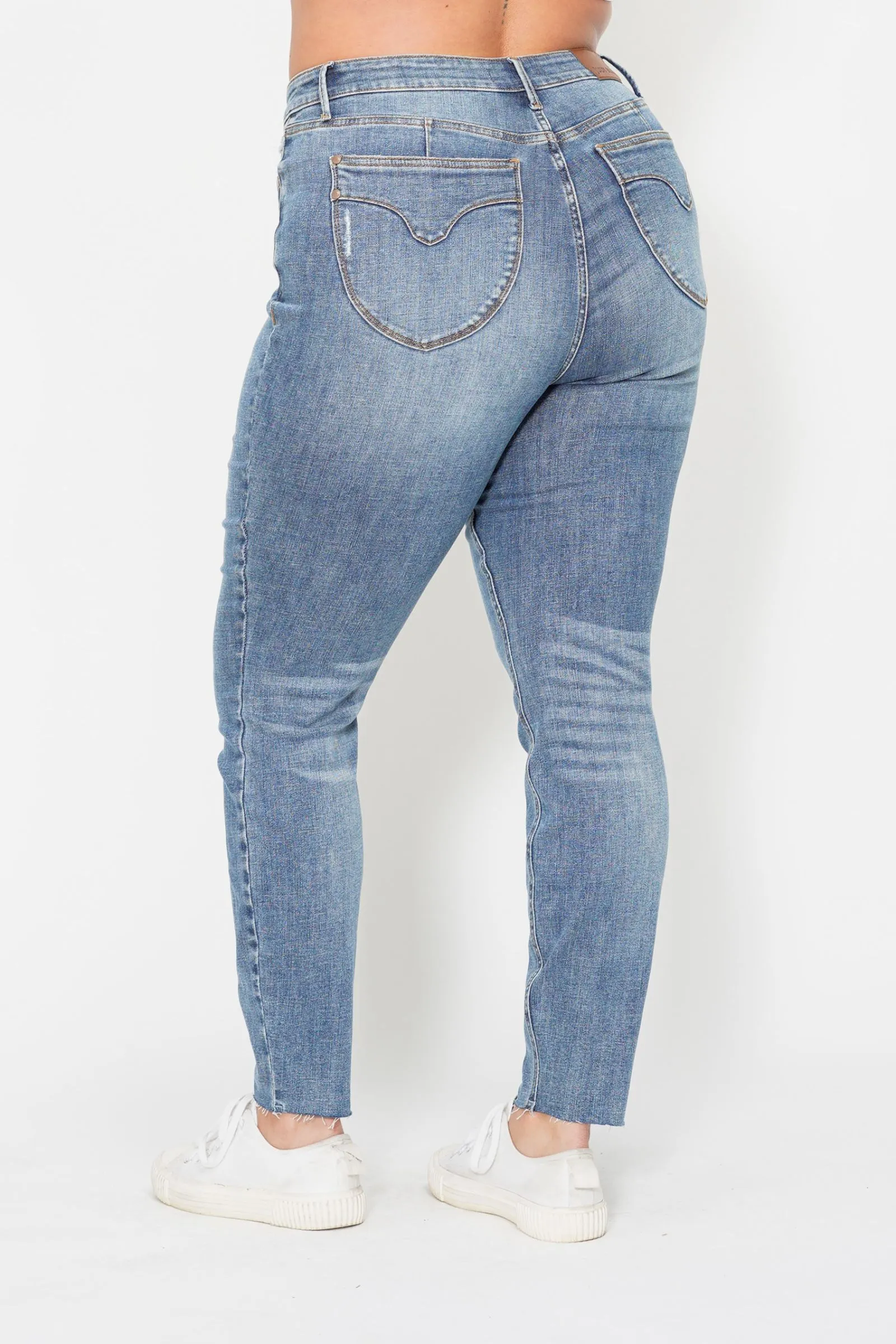 Judy Blue High Waist Tummy Control Vintage Shield Skinny Denim 88871