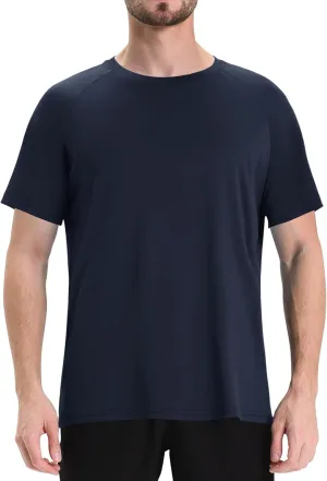 LalaHooK Workout Mens Shirts - Black Quick Dry Gym Short Sleeve Moisture Wicking T Shirts for Running Athletic Casual Work
