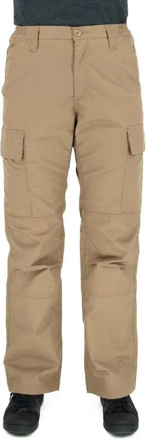 LAPG Women's Stretch Core Cargo Tactical Pants, Elastic Waistband, High Rise, Relaxed Fit, Outdoor Work Pants, Coyote