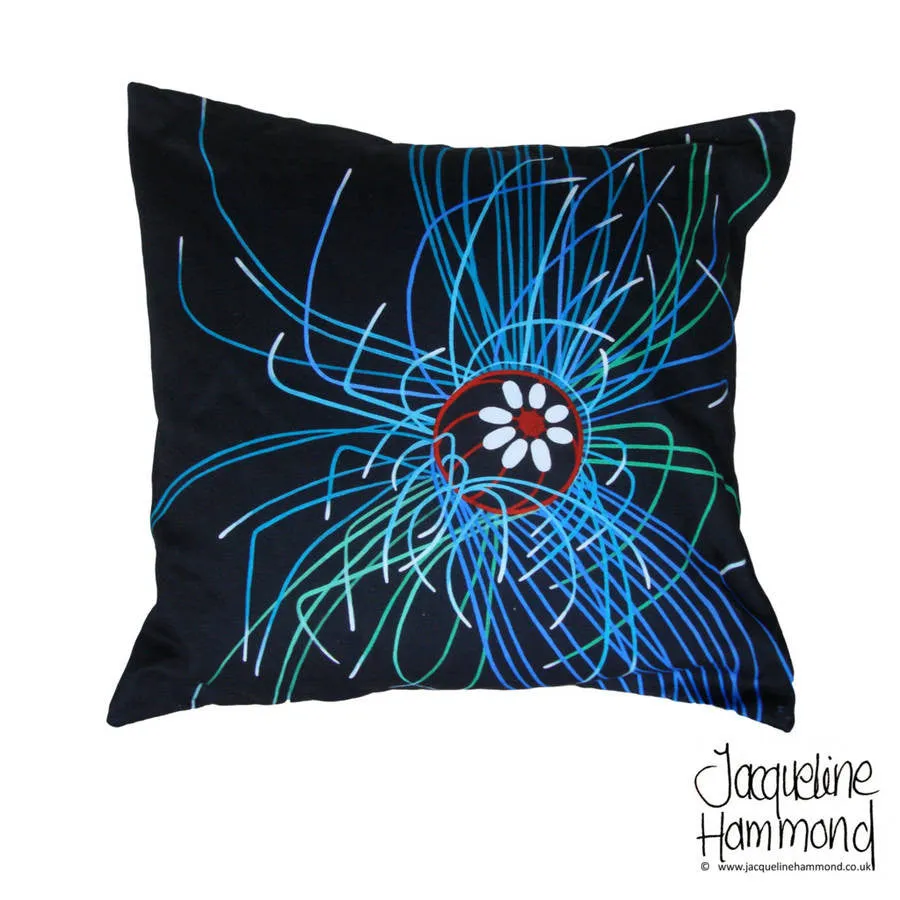 Luxury Cushion Cover - Ultraviolet Jellyfish Art Print