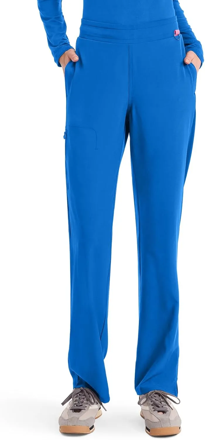 Med Couture Scrub Pants for Women Straight Leg Pull-On Pant with 4 Pockets Moisture Wicking & 360 Stretch - MC103