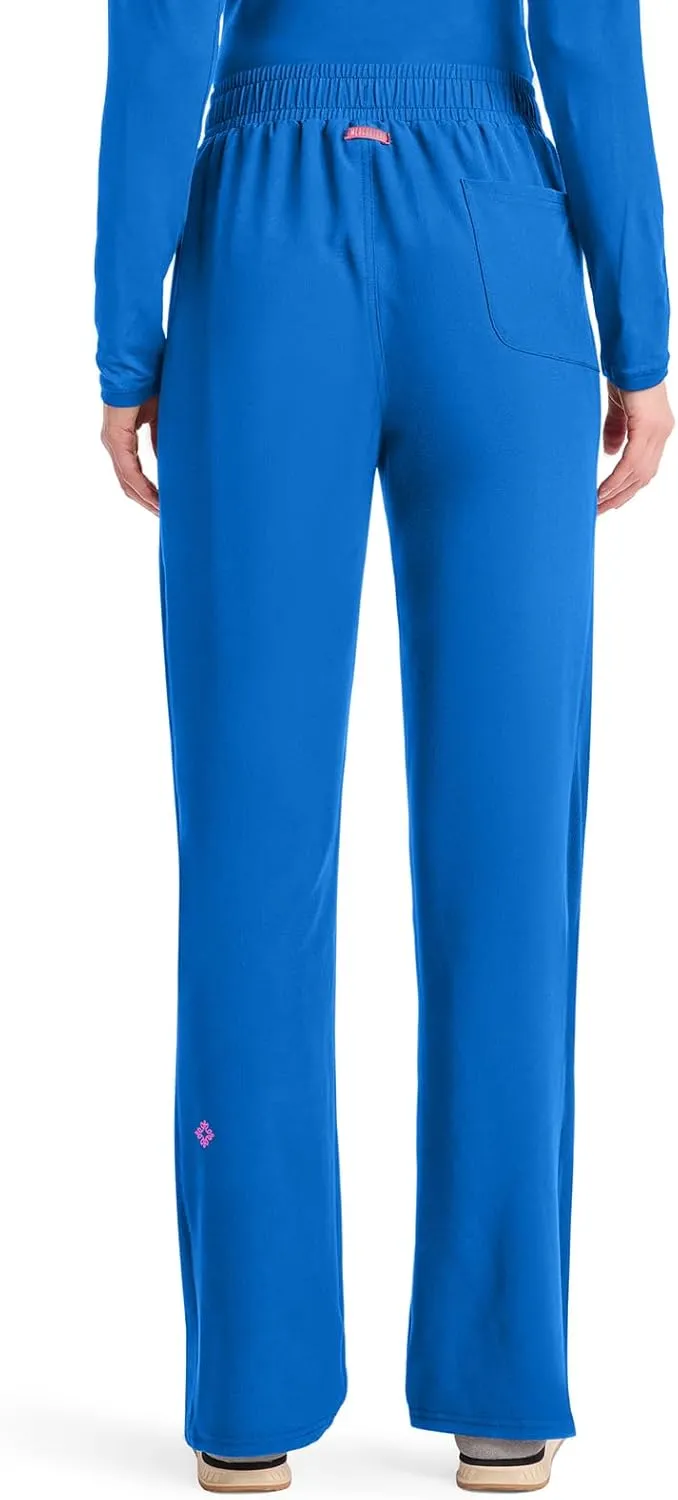 Med Couture Scrub Pants for Women Straight Leg Pull-On Pant with 4 Pockets Moisture Wicking & 360 Stretch - MC103