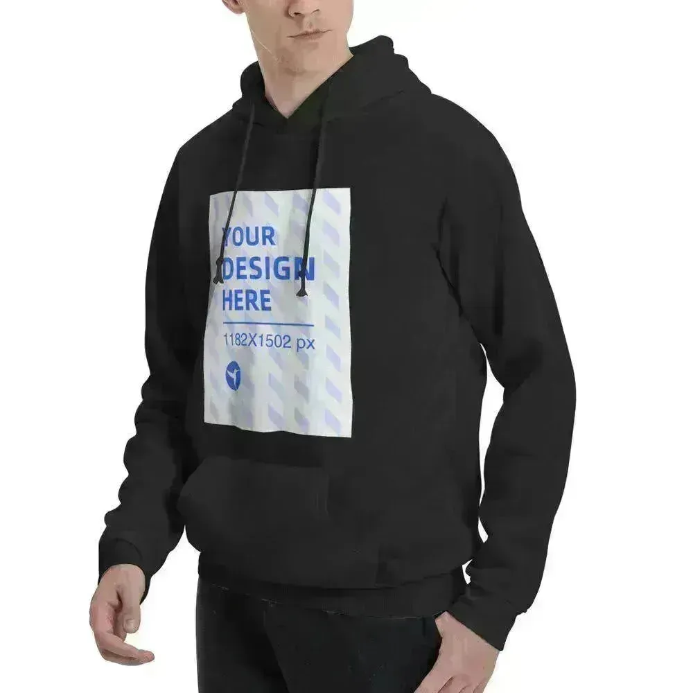 Men's Polyester Fleece Hooded Sweatshirt