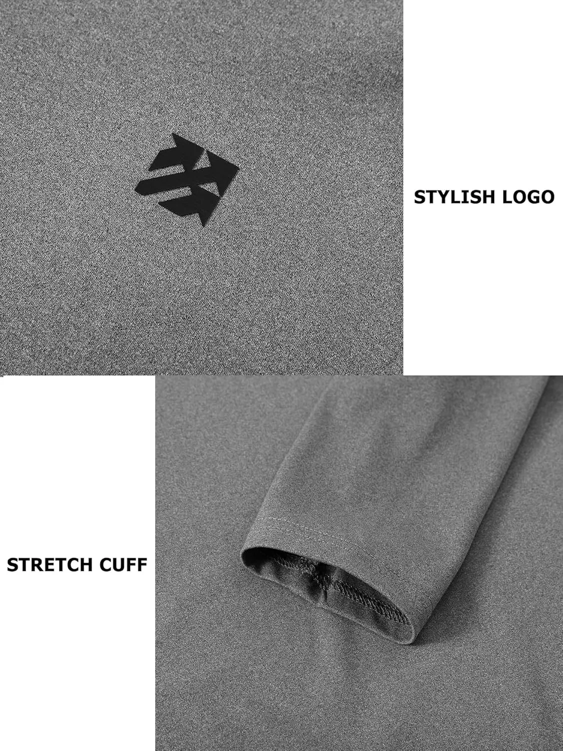 Mens Running Shirts Skinny Moisture Wicking Quarter Zip Pullover Workout Outdoor Sports Golf Pickleball Shirts for Men