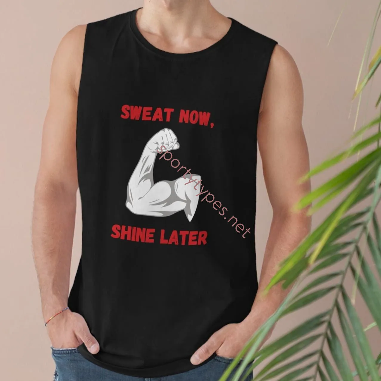 Men's Sweat Now Shine Sleeveless Muscle Tee