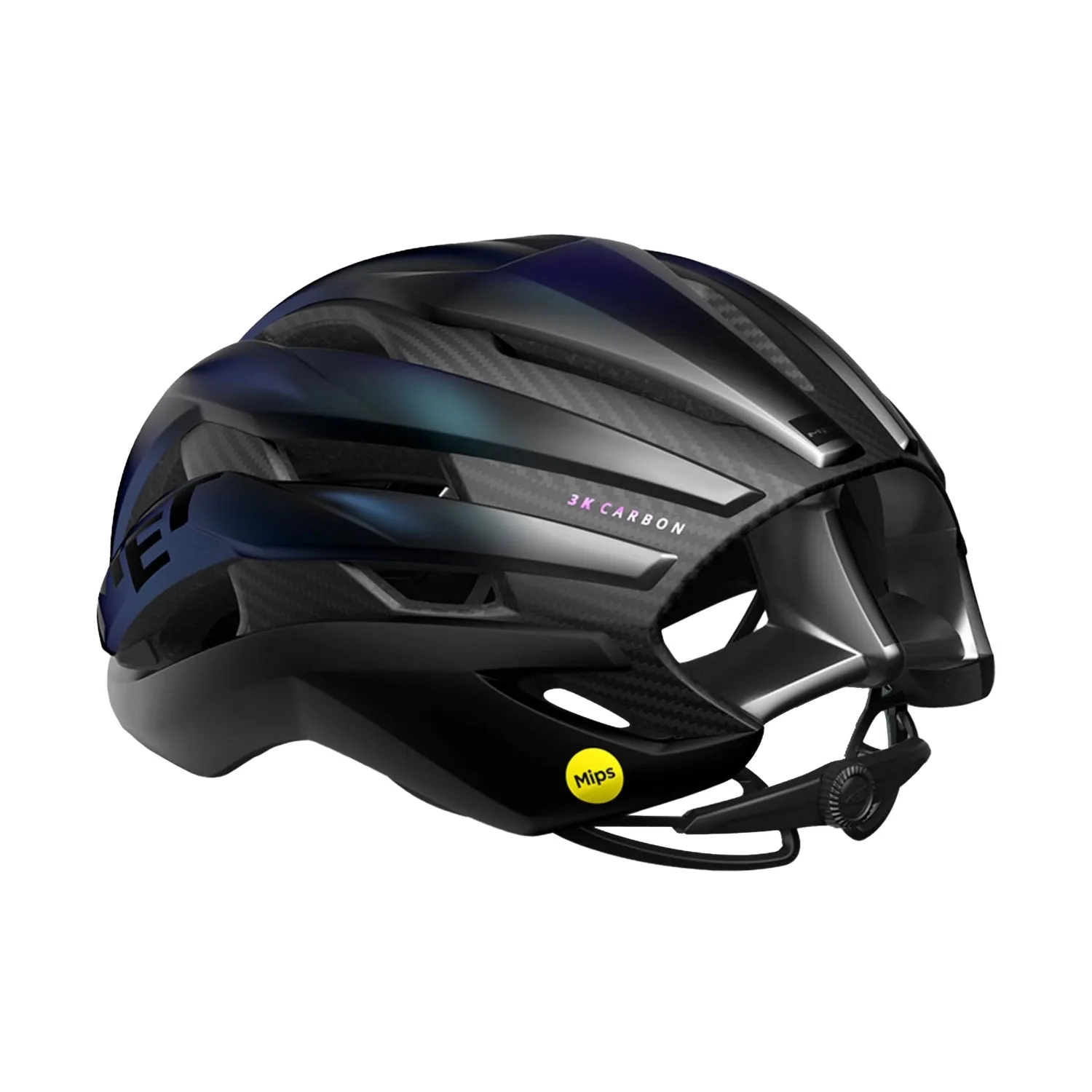 MET Trenta 3K Carbon MIPS Cycling Helmet - Blue Iridiscent